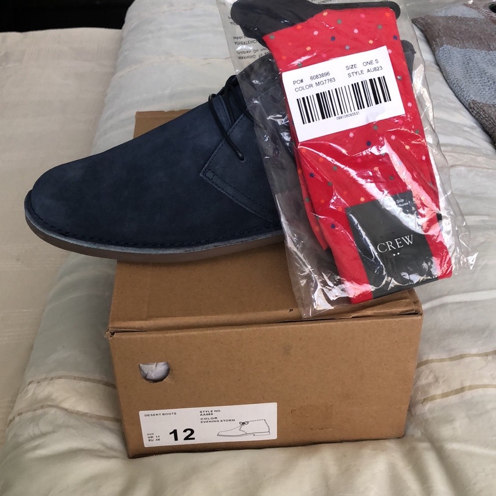 Brand New never used/worn Blue Suede J. Crew 12 size shoes